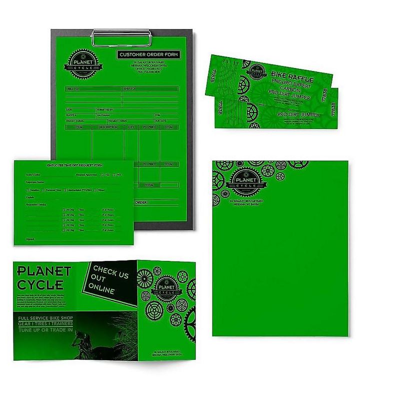 Neenah Paper Astrobrights Colored Paper 24lb 8-1/2 x 11 Gamma Green 500 Sheets/Ream 22541