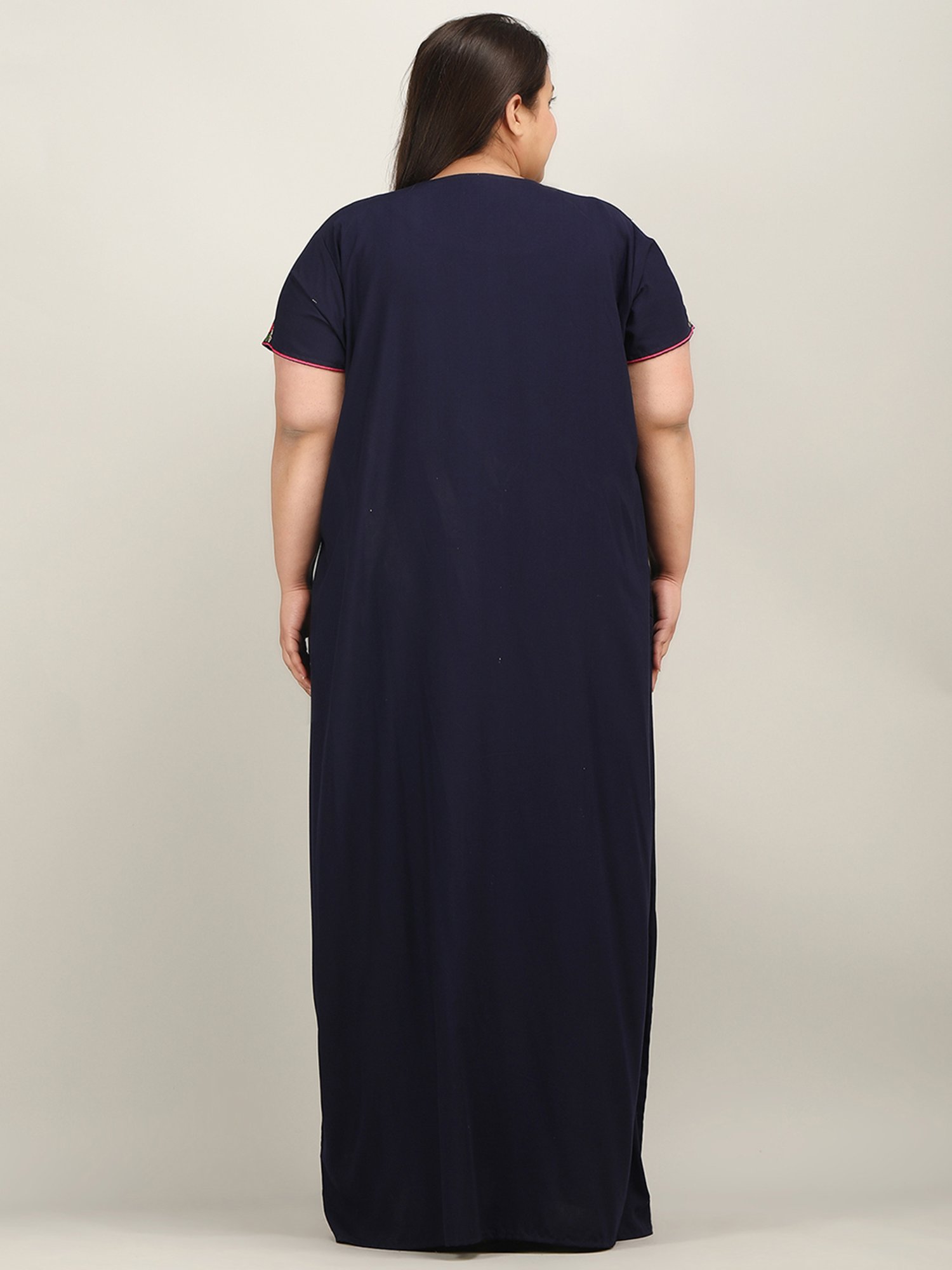 KOI SLEEPWEAR Navy Embroidered Night Gown