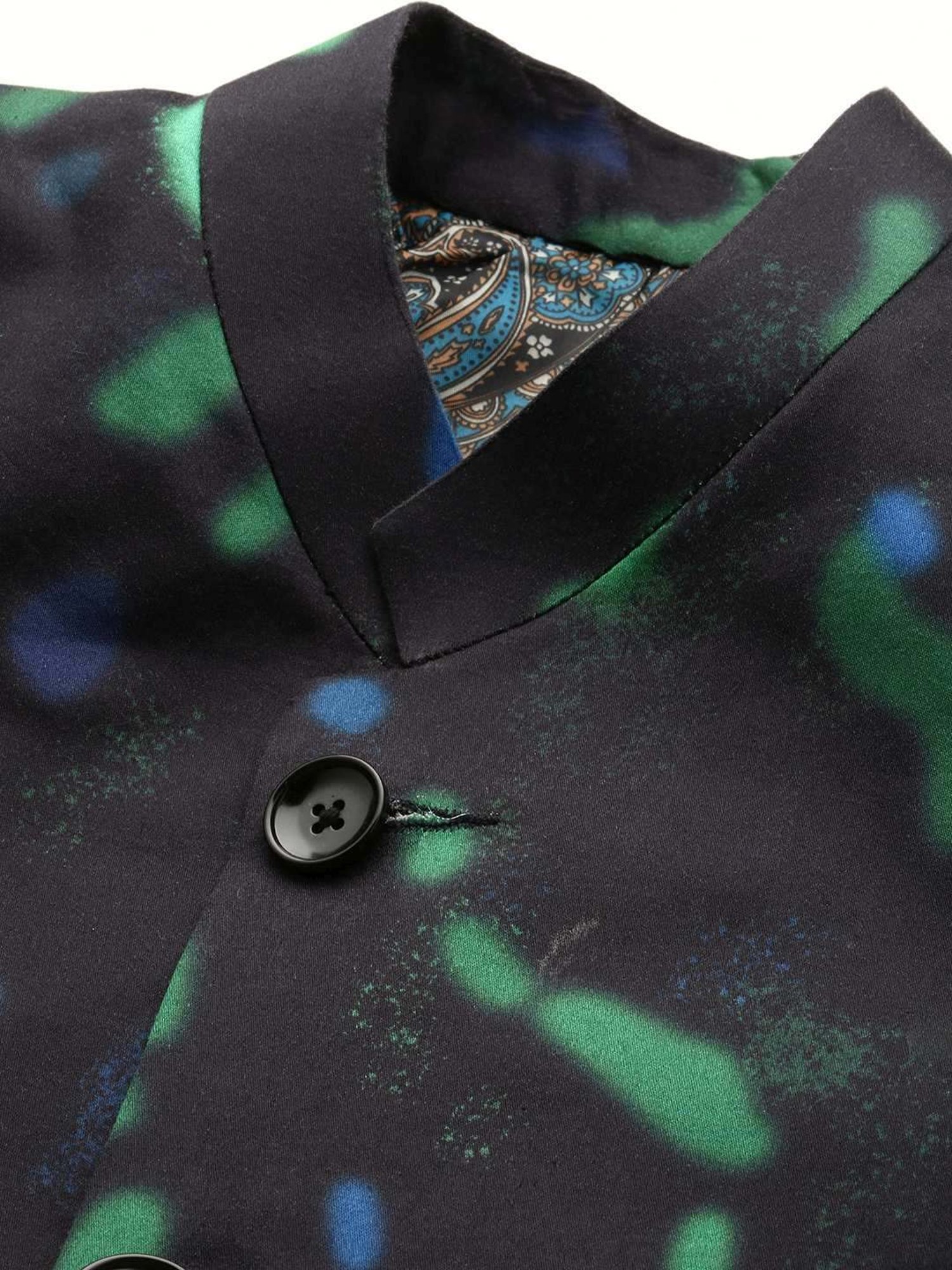 Hangup Cream Regular Fit Ethnic Blazer