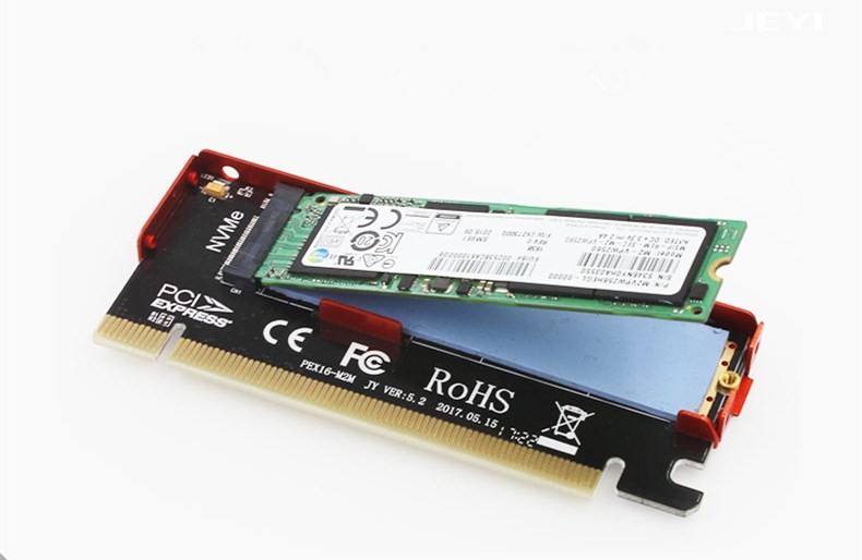 M.2 NGFF PCIe SSD to PCIe 3.0 x16 Adapter Controller Card, Support M.2 M Key (NVMe or AHCI) Solid State Drive Type 2280 2260 2242 2230 Converter to Desktop PCI Express not for SATA NGFF SSD