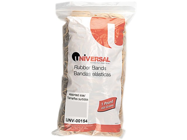 UNIVERSAL Rubber Bands Size 54 Assorted Length Sizes 1lb Pack 00154