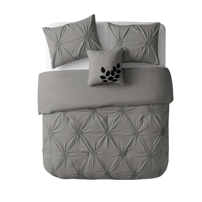 Queen London Quilt Set Gray - VCNY Home