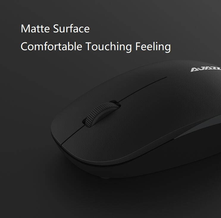 A-jazz A2080i Ergonomic Design, Cool Exterior 2.4GHz Wireless Keyboard And 1200DPI Mouse Combo For PC and Laptop- Black