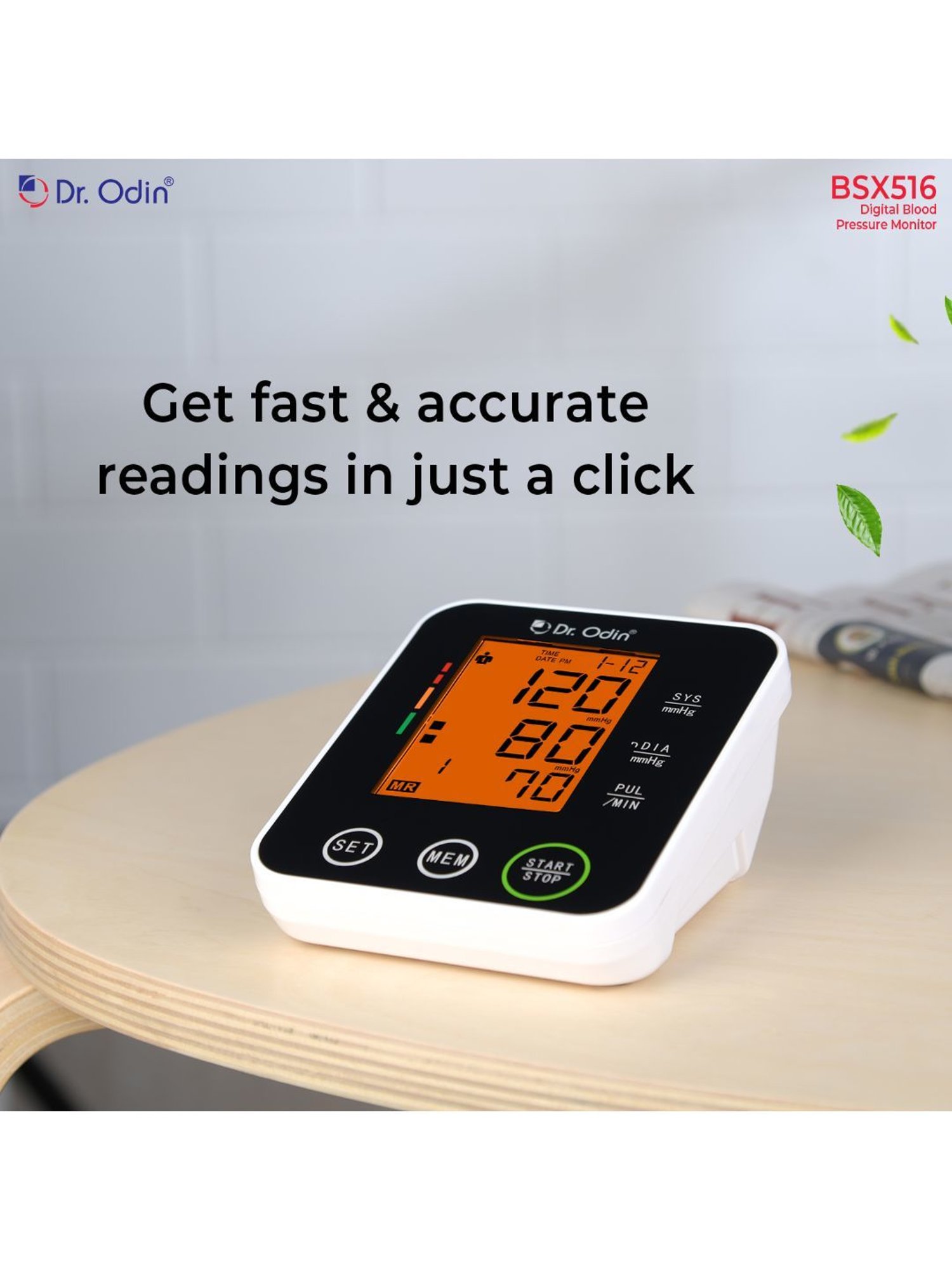 Dr. Odin BSX516 Automatic Blood Pressure Monitor (Black)