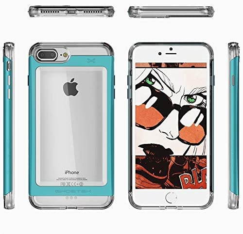 Ghostek Cloak Clear iPhone 7 Plus, iPhone 8 Plus Case with Slim Metal Bumper Design Shockproof Heavy Duty Protection Wireless Charging 2017 iPhone 8 Plus, 2016 iPhone 7 Plus (5.5 Inch) - (Gold)