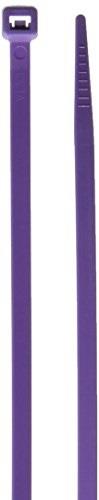 Morris 20619 Nylon Cable Tie with 50-Pound Tensile Strength, 8-Inch Length, Purple, 100-Pack