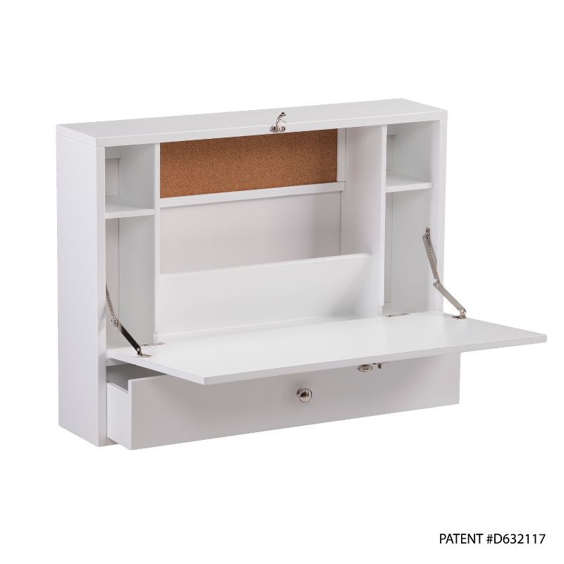 Wall Mount Folding Laptop Desk White - Aiden Lane