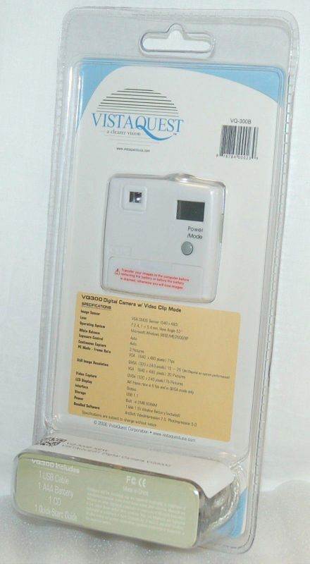 NEW VistaQuest Digital Camera BLUE Portable Travel USB Video VQ-300B spy nano