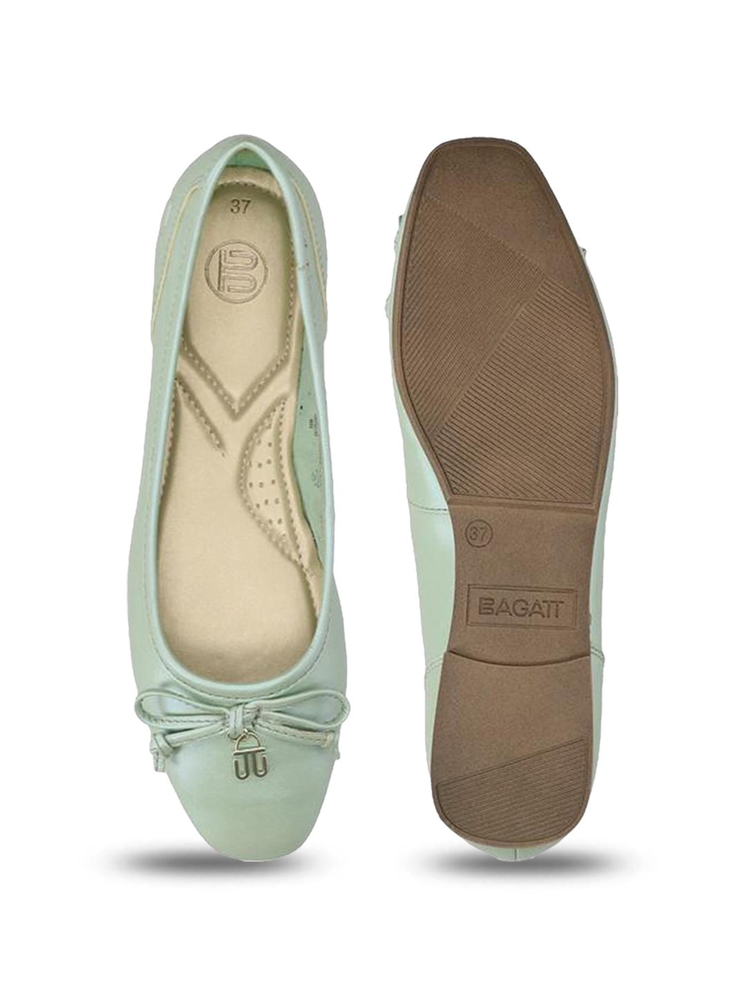 Bagatt Women's Amalia Green Flat Ballets