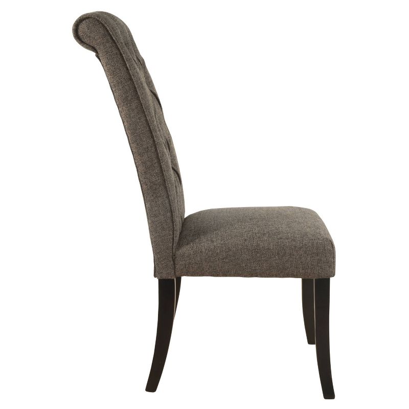 Agi Mid-Century Dining Chair in Walnut Wood and Beige Fabric - Armen Living