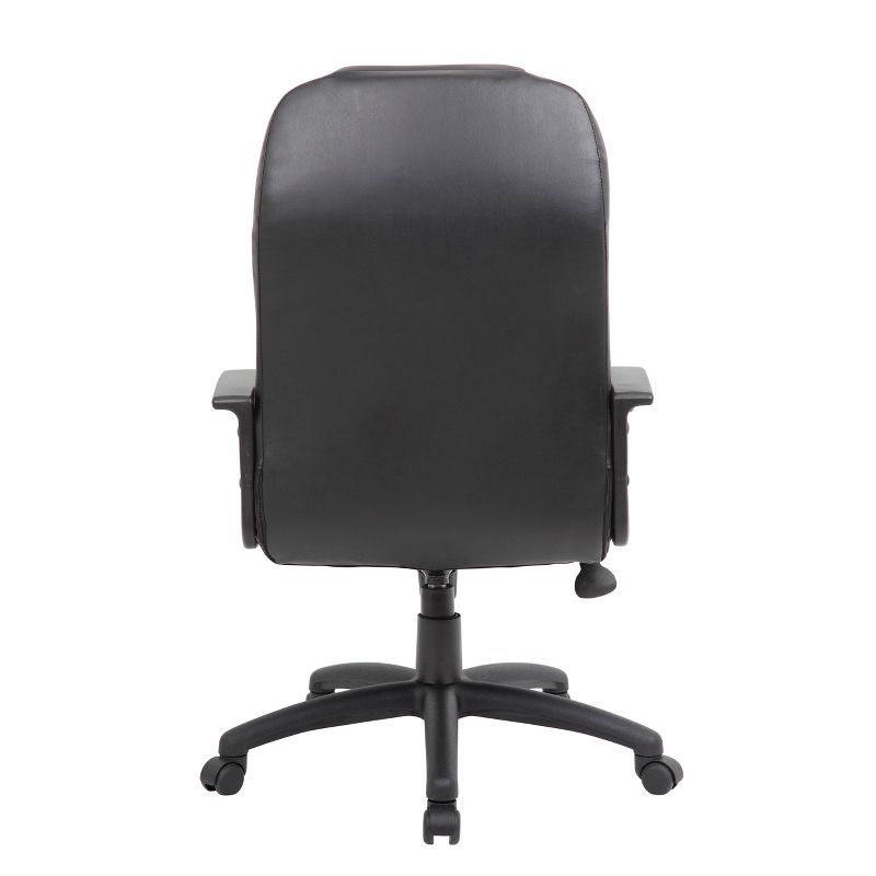 High Back Leather Plus Chair Black - Boss Office Products