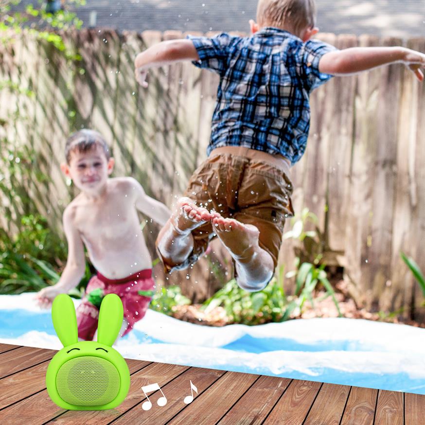 Compact iCute Bluetooth Wireless Speaker Green Rabbit