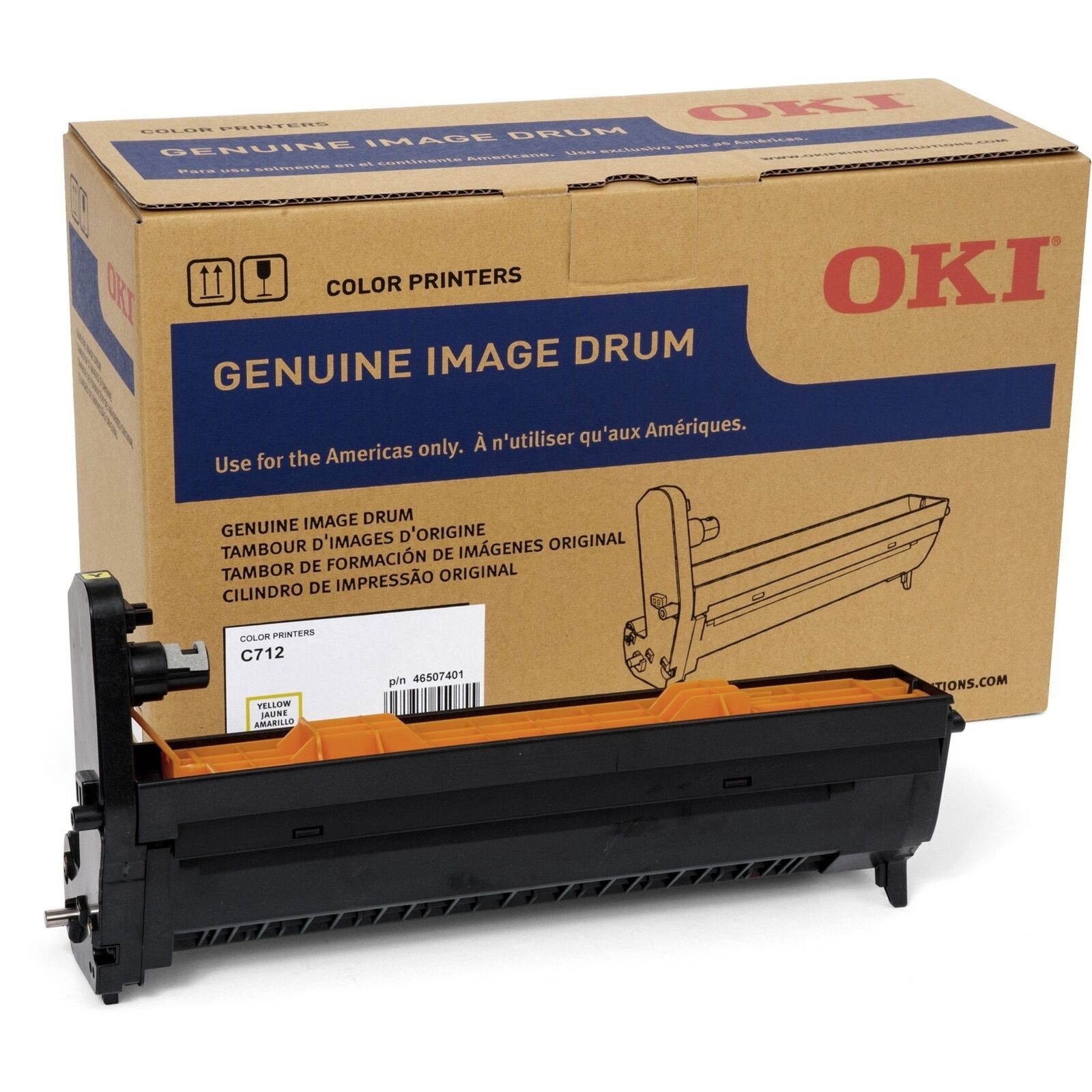Okidata 46507401 30k Yellow Image Drum For C712