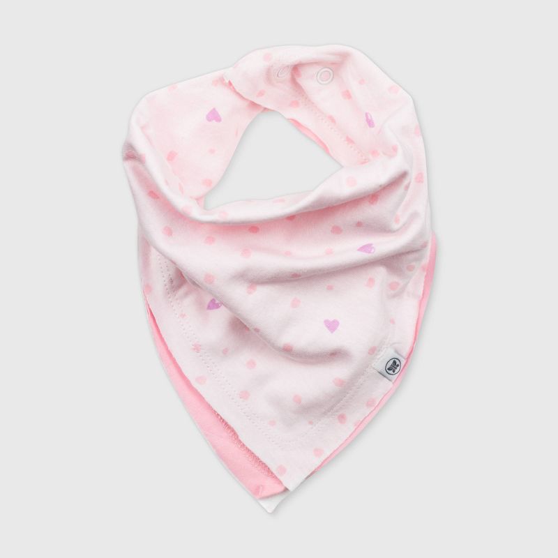 Honest Baby Girls' 3pk Organic Cotton Love Dot Bandana Bib