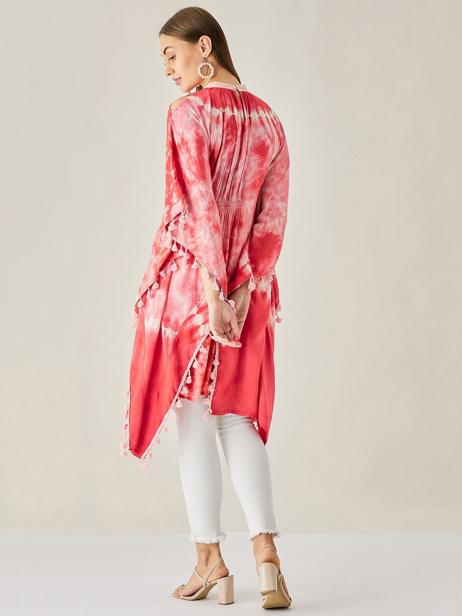 The Kaftan Company Pink Tie-Dye Kaftan Top