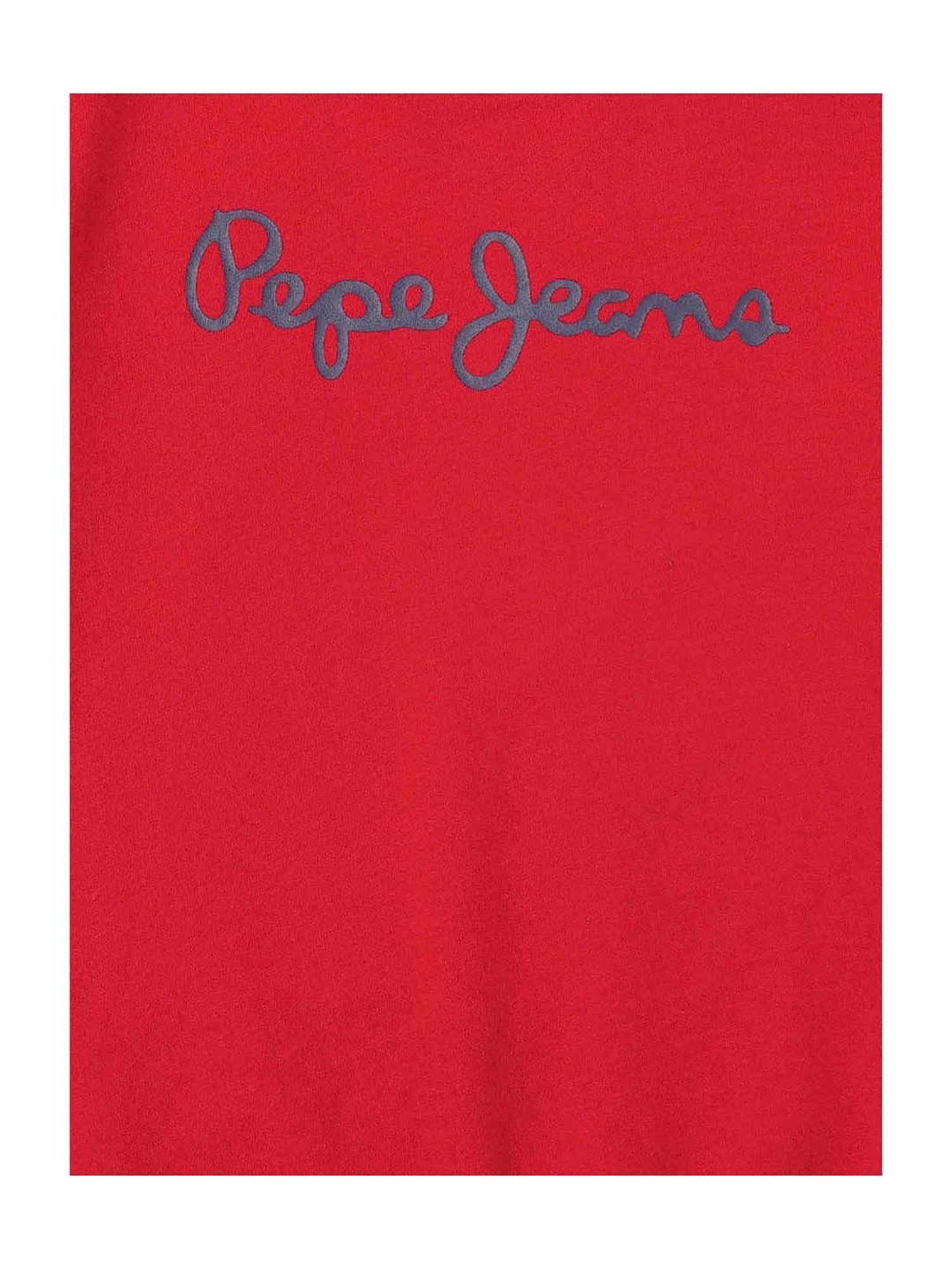 Pepe Jeans Kids Red Cotton Graphic Full Sleeves Sweatshirt