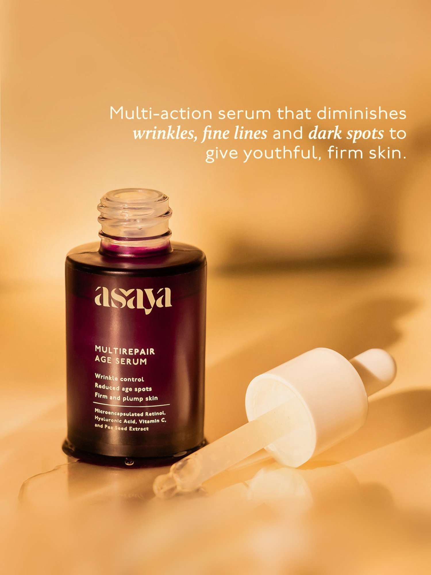 Asaya 0.2% Retinol Peptide Night Serum - 30 ml