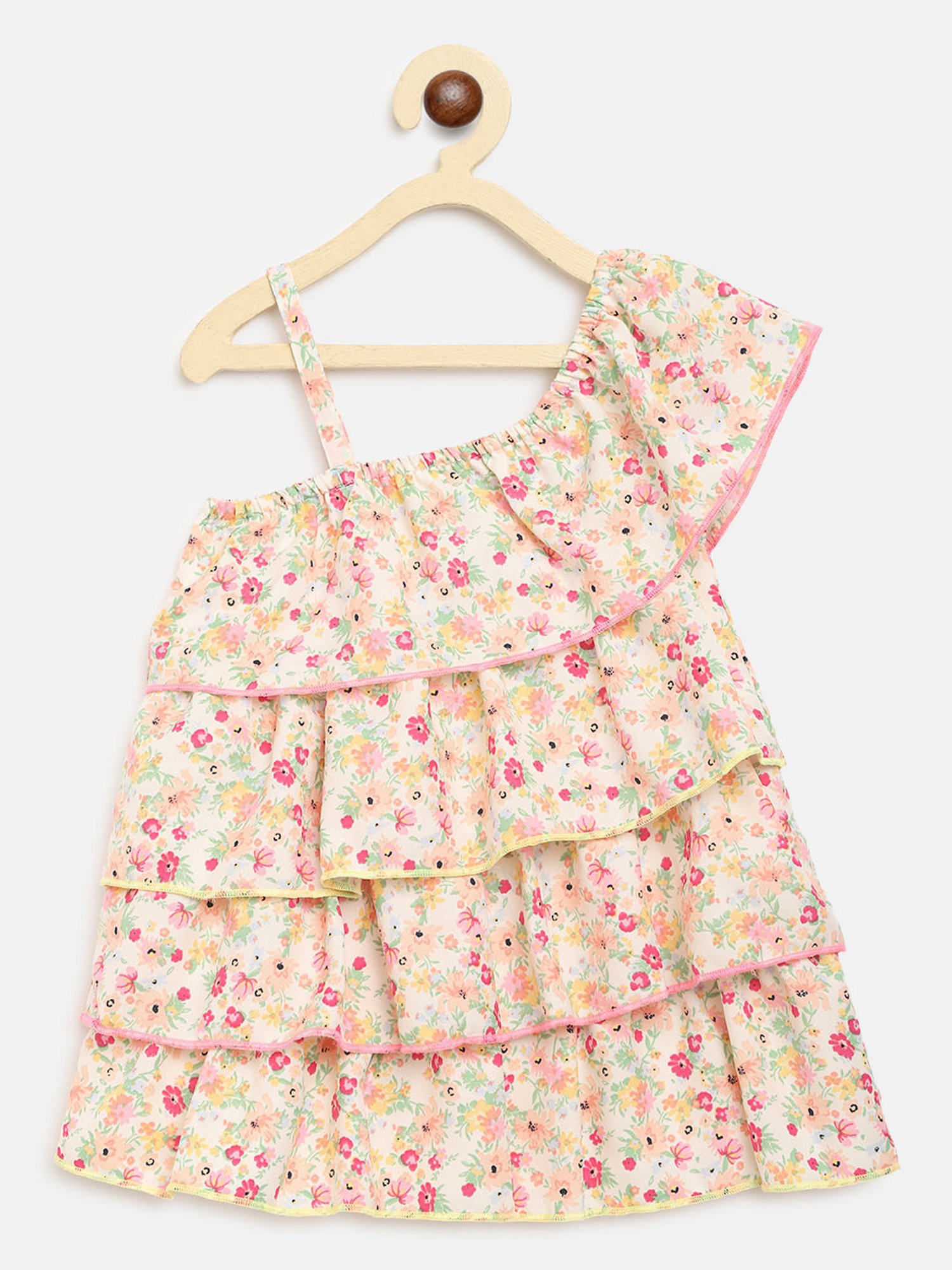 Nauti Nati Kids Multicolor Floral Print Dress