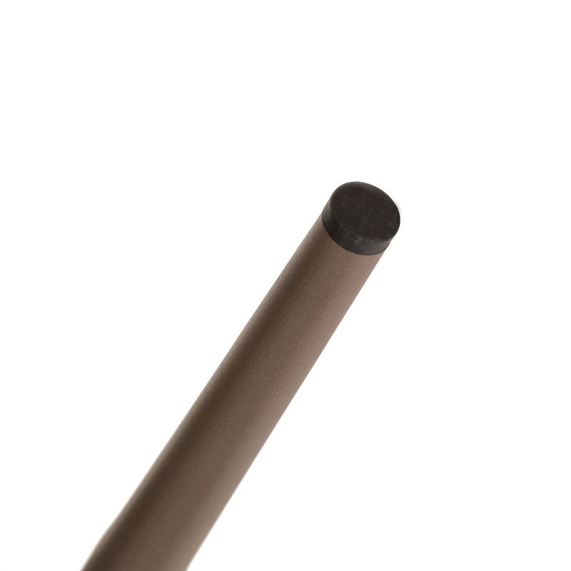 Set of 2 Mixing Leatherette Gray Fabric Barstools Dark Brown - Glitzhome