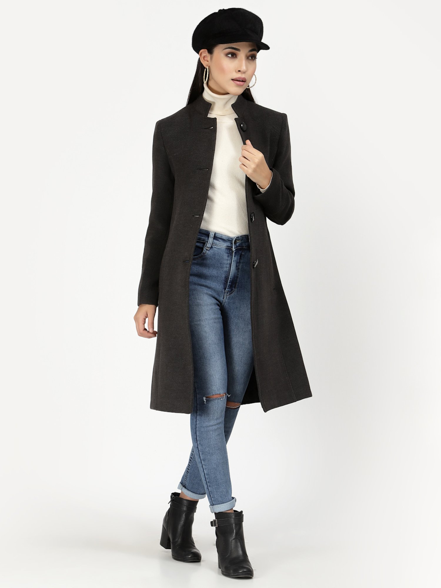 Juelle Charcoal Over Coat