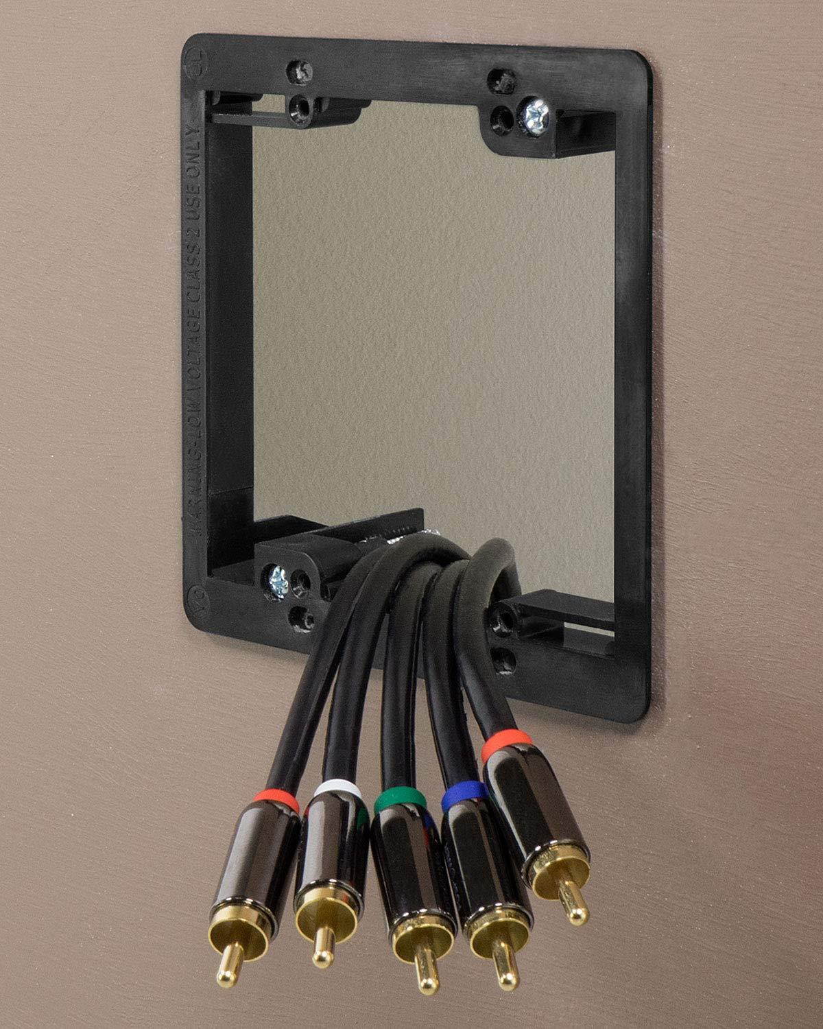 iMBAPrice&reg; 2 Gang Low Voltage Wallplate Mounting Bracket - Black