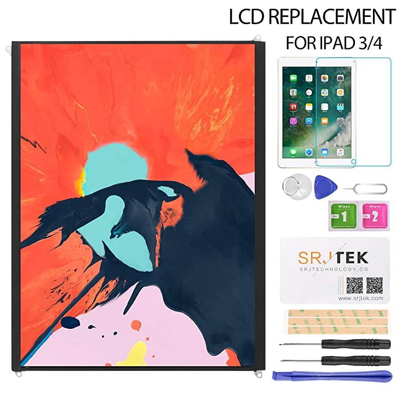 LCD Display Screen Replacement Parts for IPad 3 IPad 4 Generation (9.7"),Display Screen for A1416 A1403 A1430, A1458 A1459 A1460