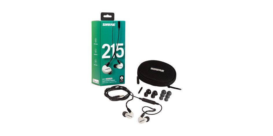 Shure SE215 Special Edition Earphones with Remote & Mic Cable, White