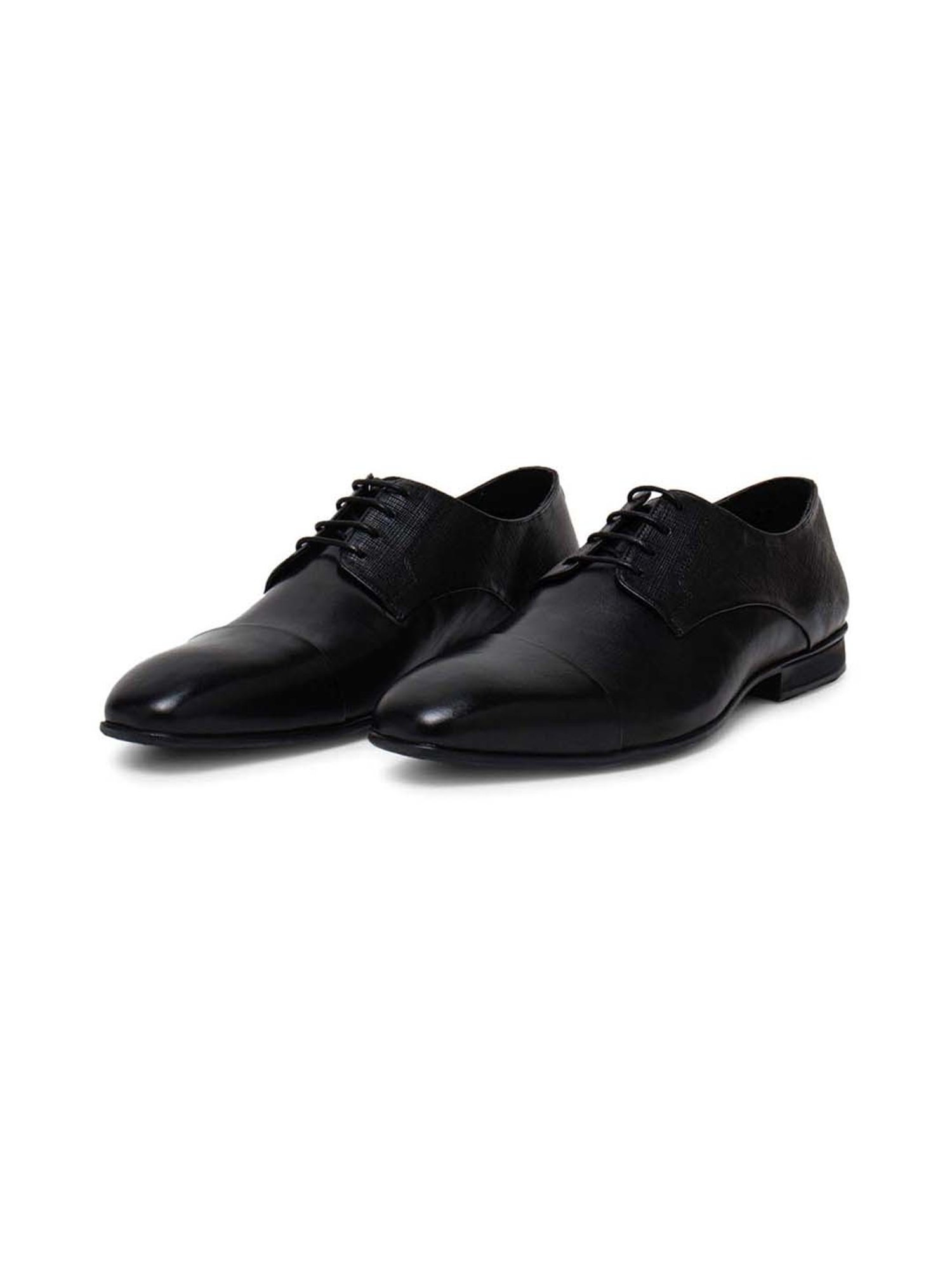 Ezok Men's Black Derby Shoes