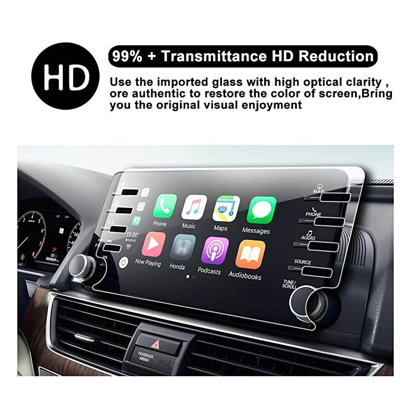 2019 Accord Sport EX EXL Touring EXL Navi Navigation Screen ProtectorHD Clear Tempered Glass Screen ScratchResistant Ultra HD Extreme Clarity 8In Clear