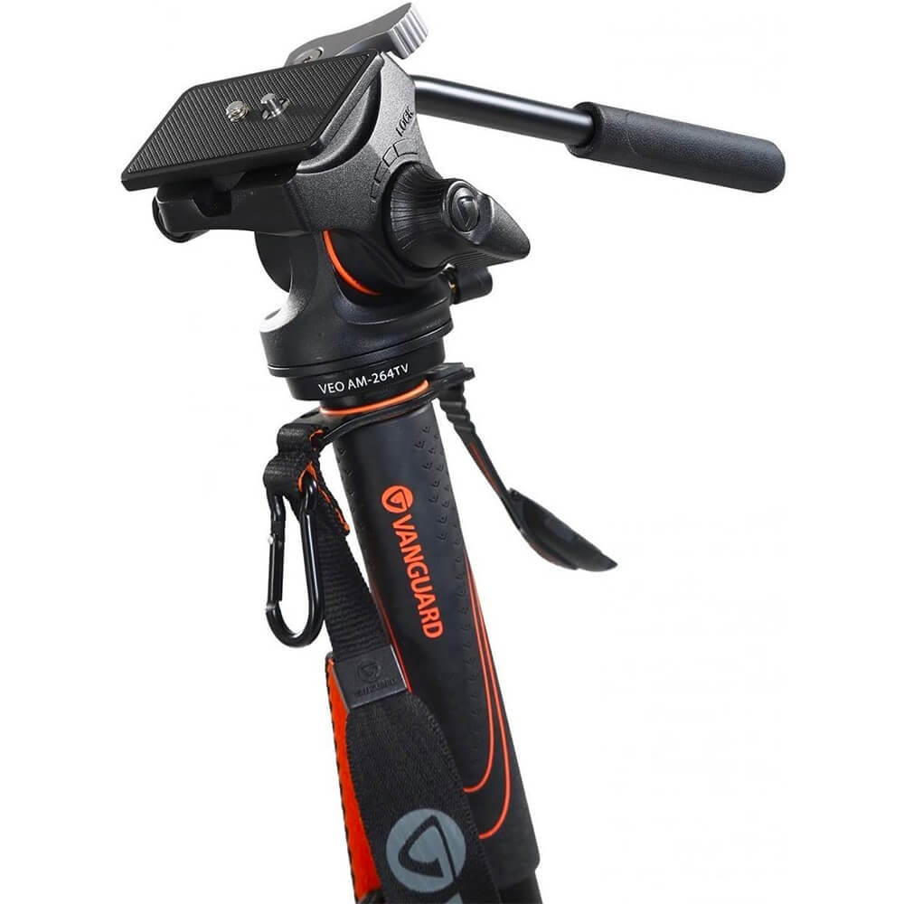 Vanguard 4-Section Aluminum Monopod with 2 Way Video Panhead #VEO AM-264TV