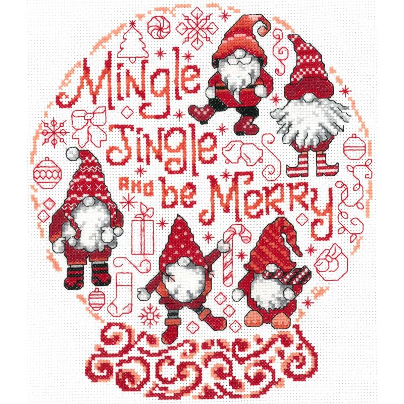 Imaginating Counted Cross Stitch Kit 8"X9"-Let's Mingle & Jingle (14 Count)