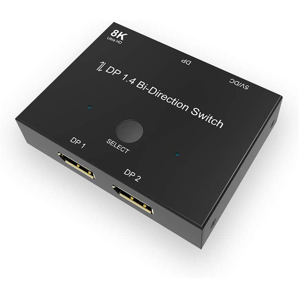 DisplayPort 8K DP 1.4 Switch Bi-Direction 8K 30Hz 4K 120Hz Splitter Converter for Multiple Source and displays.