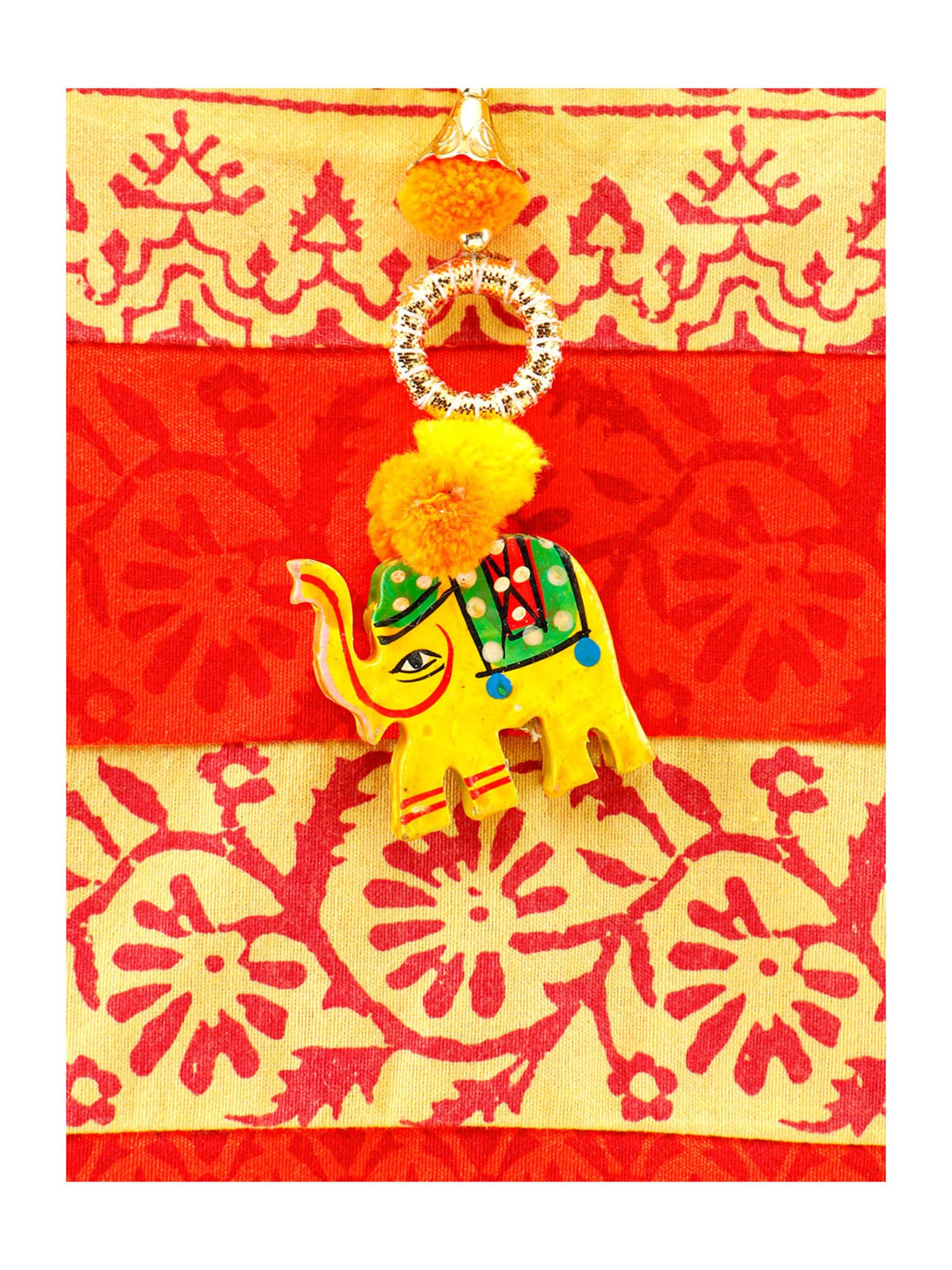 TWISHA Kids Orange & Yellow Printed Top with Dhoti