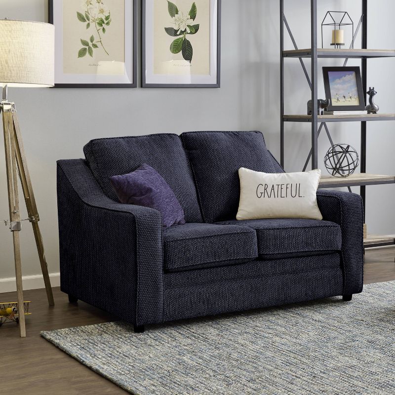 Clark Loveseat Dark Blue - True Seating