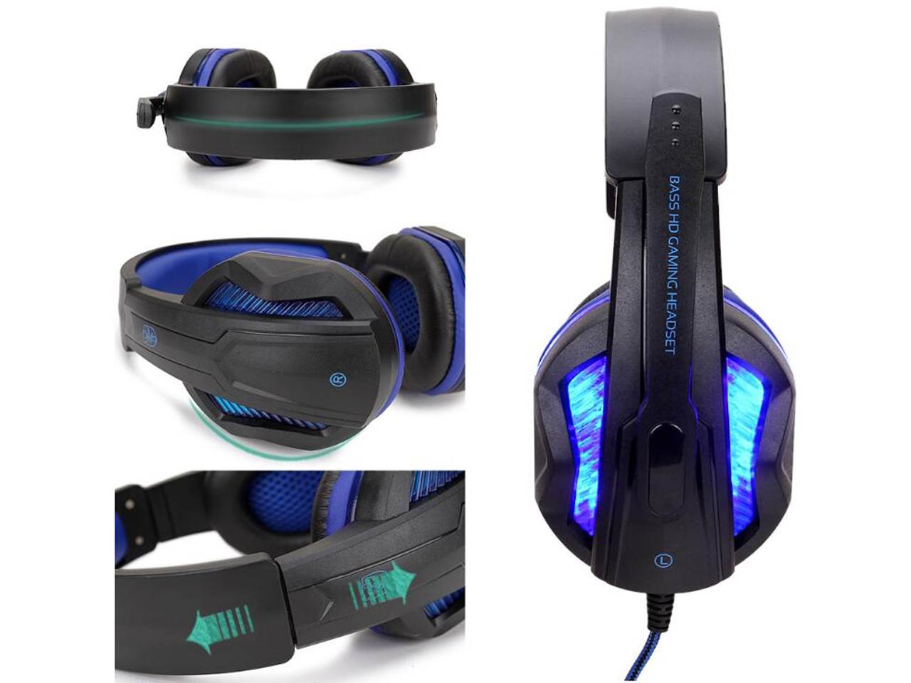 Gaming Headset,DLAND 3.5mm Wired Bass Stereo Noise Isolation Gaming Headphones with Mic for Laptop Computer, Cellphone, PS4 and so on- Volume Control
