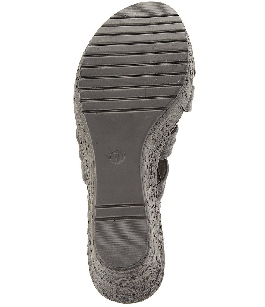 Onex Katya Leather Knot Wedge Slides