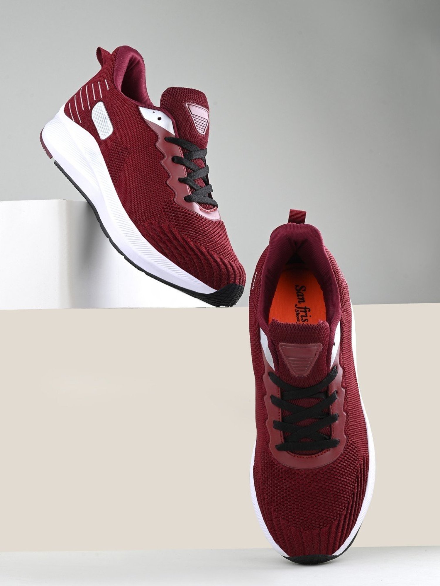 San Frissco Men's Maroon Running Shoes