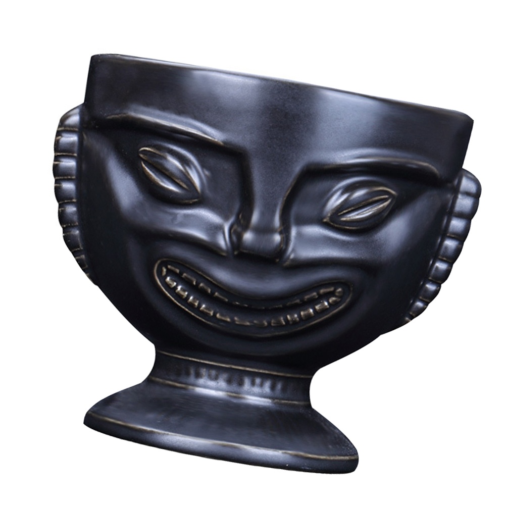 1PC Retro Creative Ceramic Cup Hawaiian Wine Cup Creative Vintage Ceramic Cup for Home Bar