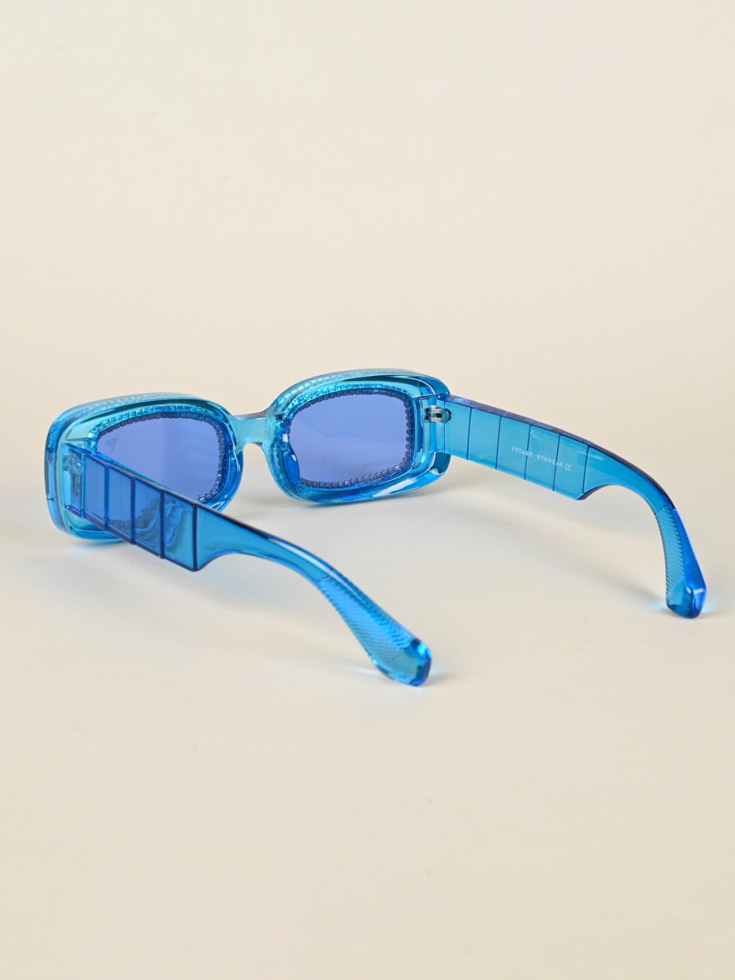 Voyage Blue Oval UV Protection Sunglasses for Women