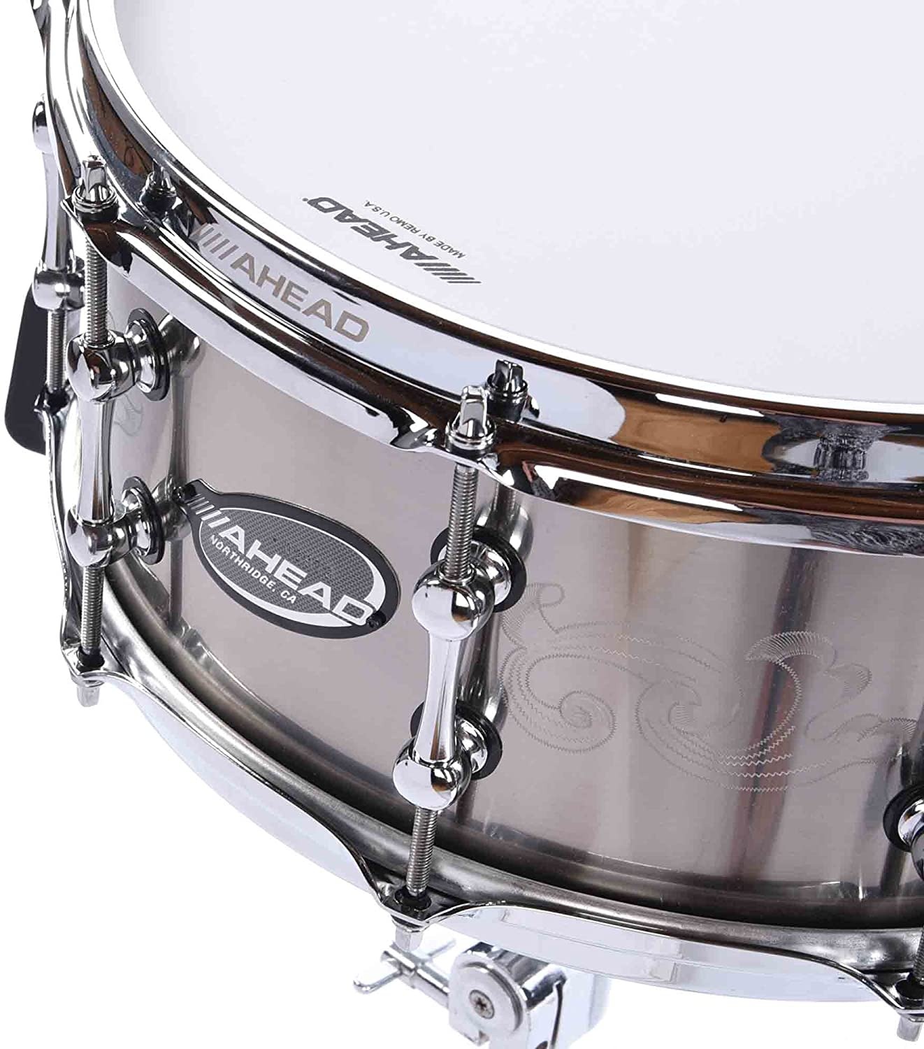 Ahead 6"x14" Engraved Titanium 1mm Snare Drum