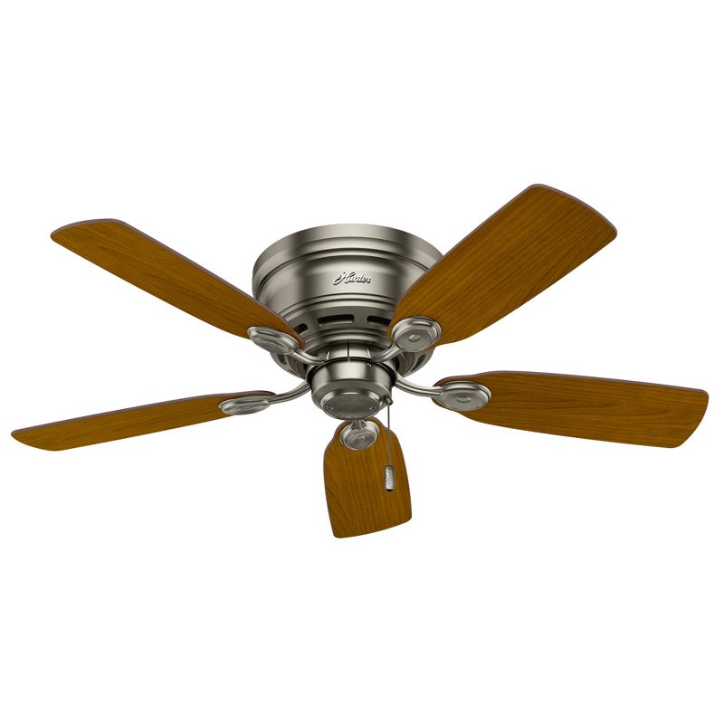 Hunter Fan Company Low Profile Plus 42 Inch Indoor Living Room Ceiling Fan w/ Light & Remote, Pewter