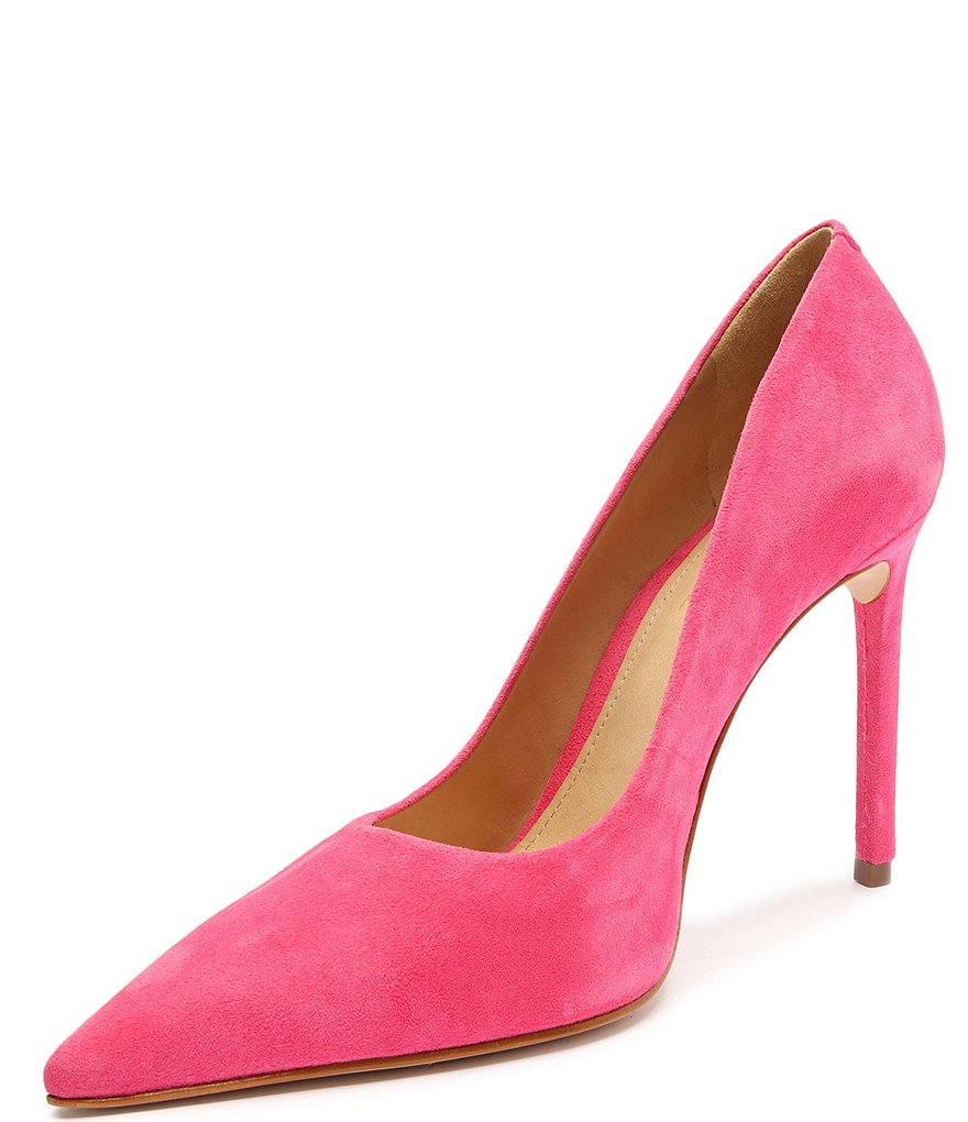 Schutz Lou Suede Pointed Toe Pumps