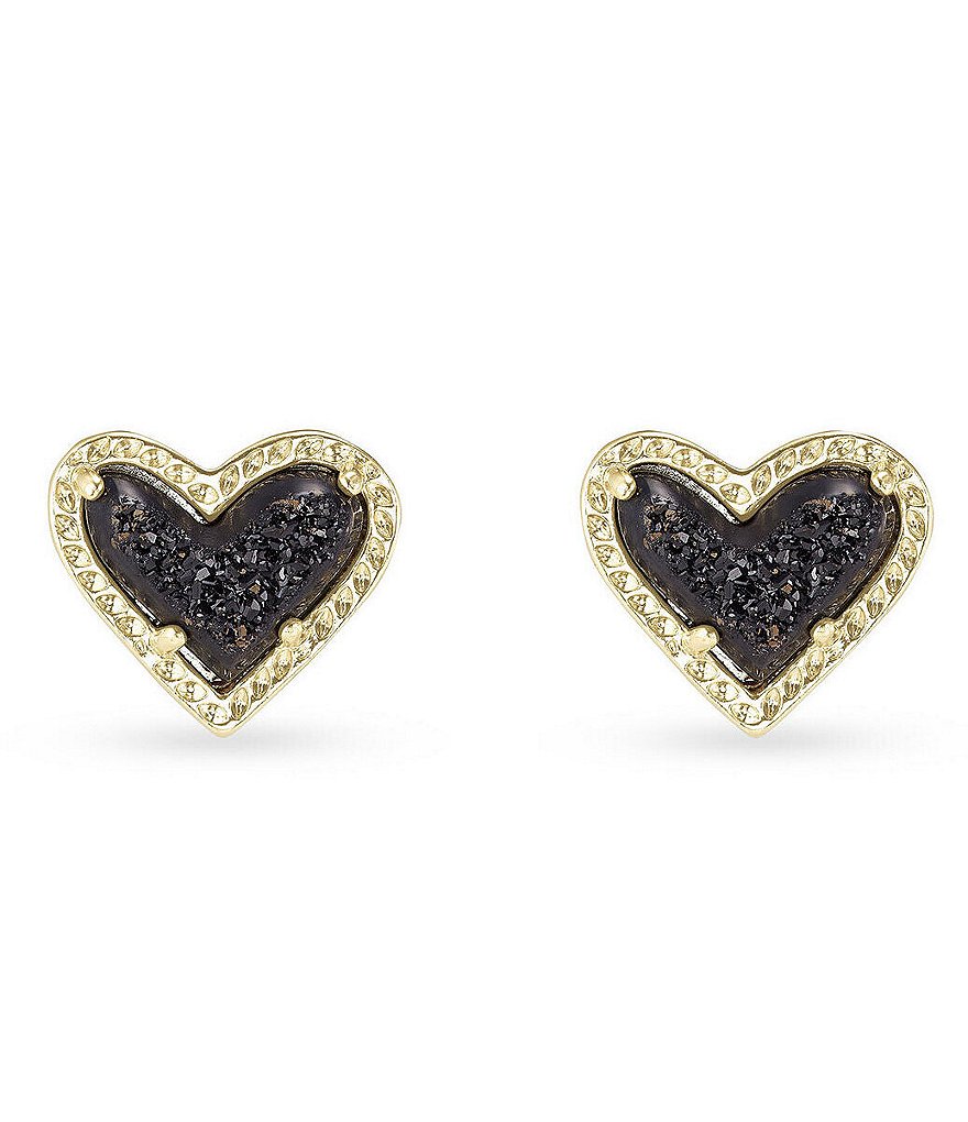 Kendra Scott Ari Heart Gold Stud Earrings