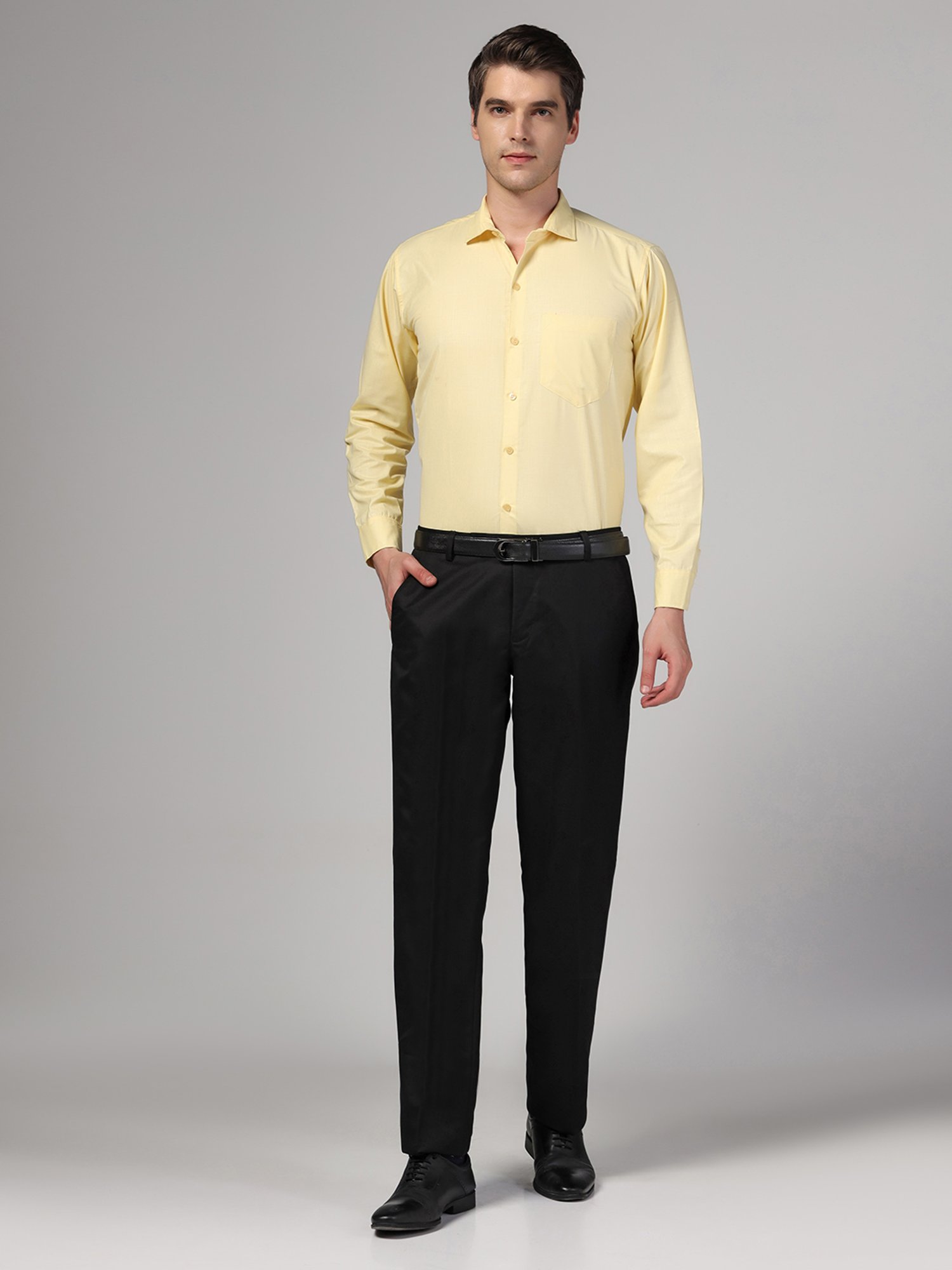 TAHVO Yellow & Black Regular Fit Co-Ord Sets