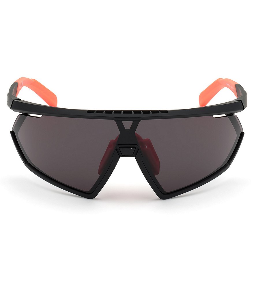 Adidas Men's SP0001Shield 50mm Orange and Black Framed Sunglasses