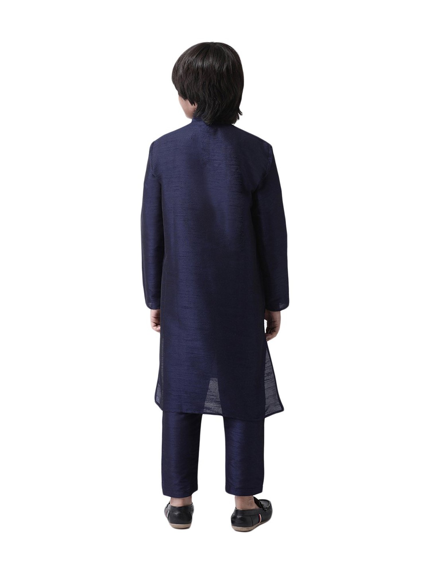 Hangup Kids Navy Regular Fit Kurta & Pyjamas