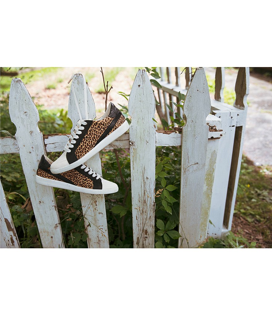 Dolce Vita Nino Leopard Print Calf Hair Sneakers