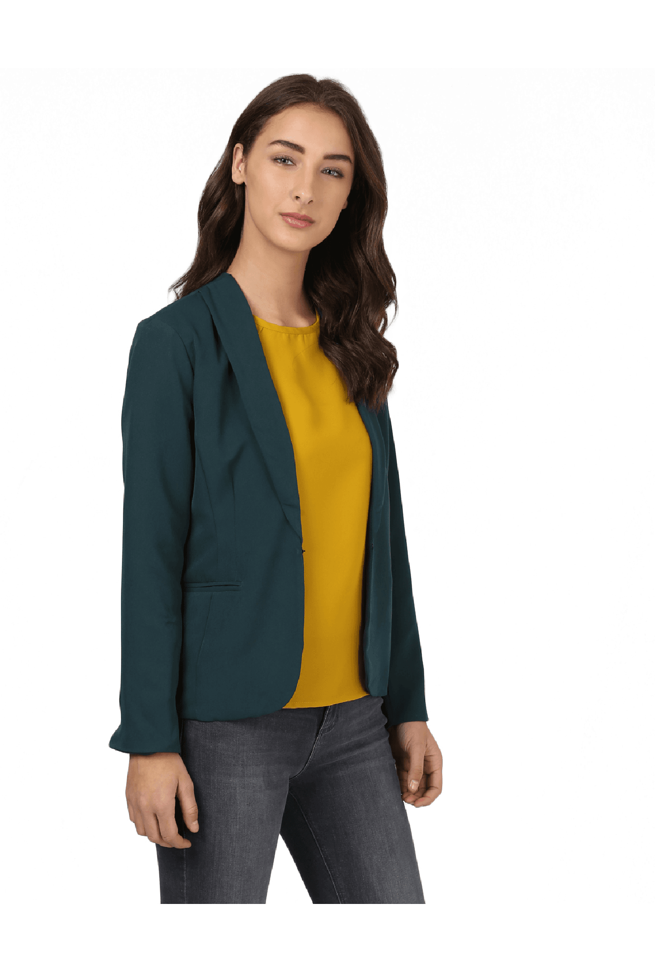 Harpa Green Full Sleeves Jacket