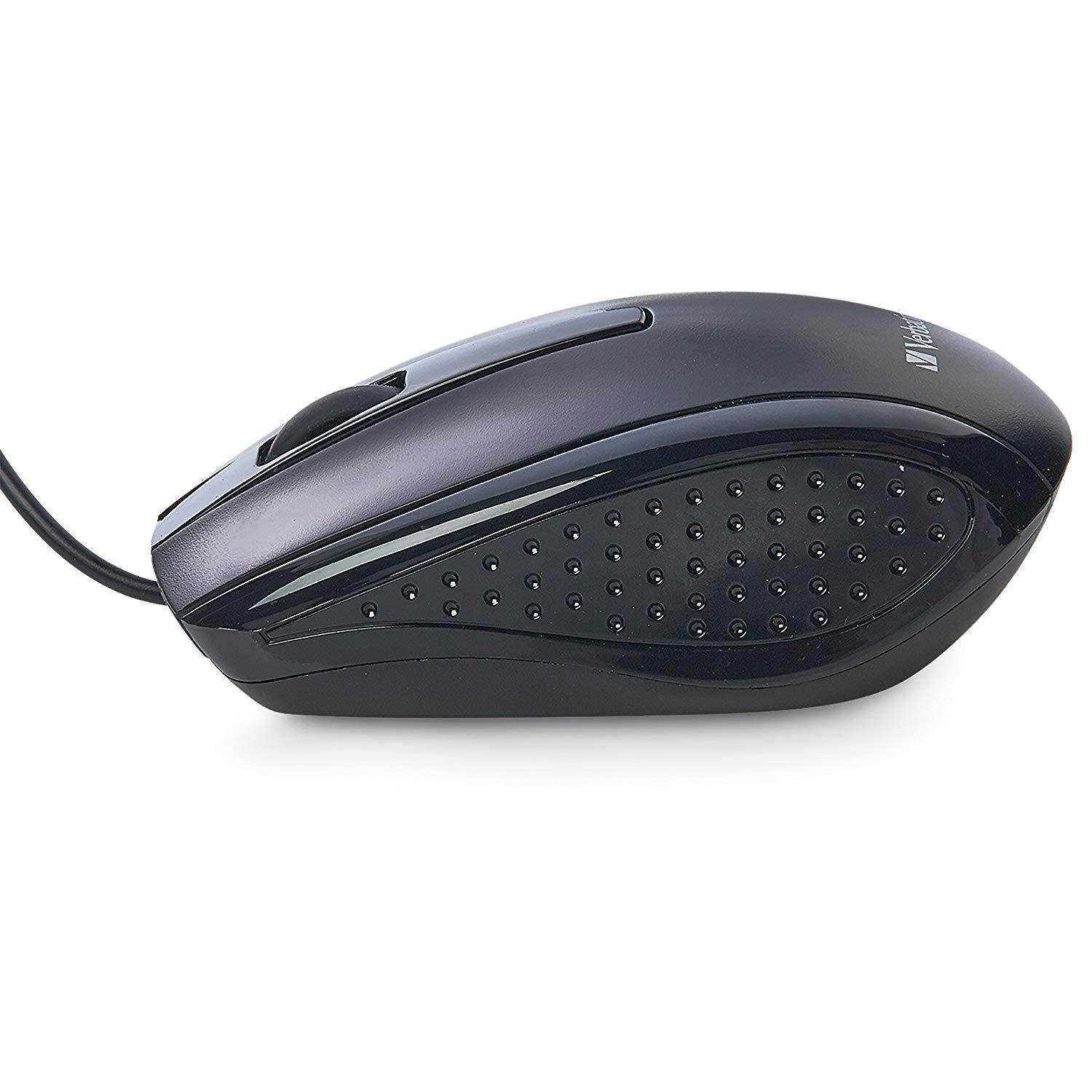 Verbatim Slim Corded USB Keyboard and Mouse - Black (Spanish)