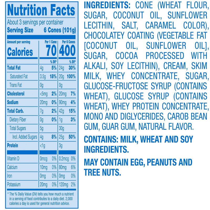 Nestle Drumstick Mini Drums Frozen Sundae Cones Vanilla - 20ct